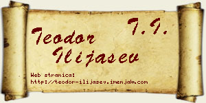 Teodor Ilijašev vizit kartica